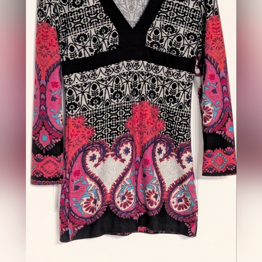 Womens Colorful V-Neck Bodycon Stretchy Knitted Pullover Sweater and Mini Dress - Picture 4 of 12